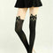 Lady Enticing Cat Tail Tattoo Printed Knee High Stockings Pantyhose Tights O8H6