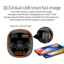 Bluetooth FM Transmitter for Car, Upgraded V5.0 and 7 Color LED Backlit Car