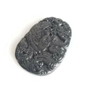 Natural Chinese Black Green Jade Dragon Phoenix Necklace Pendant Lucky Amulet