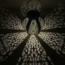 Outdoor Lighting Solar Power LED Hanging Hexagonal Garden Yard Light Lamp A