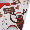 Cartoon Christmas Stickers Window Showcase Santa Clause Snowman Shop Bar D NT3C