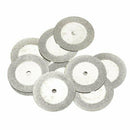 10pcs 30mm Diamond Cut Off Disc Wheel Rotary Tool w/ Arbor D4D6