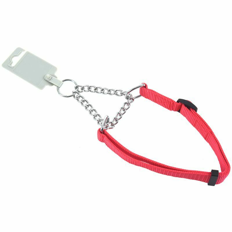 Gear Martingale Adjustable Choke-Style Dog Collar Red