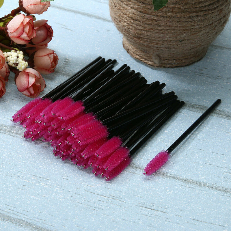 50PCS Disposable Eyelash Brush Mascara Wands Applicator Spoolers Makeup(2)