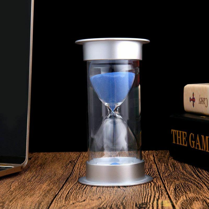 45 Minutes Hourglass,Modern Sand Timer with Blue Sand for Mantel Office Des W7L8