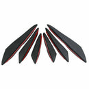 6pcs Carbon Fiber Auto Front Bumper Fins Spoiler Canards Refit Car Accessories