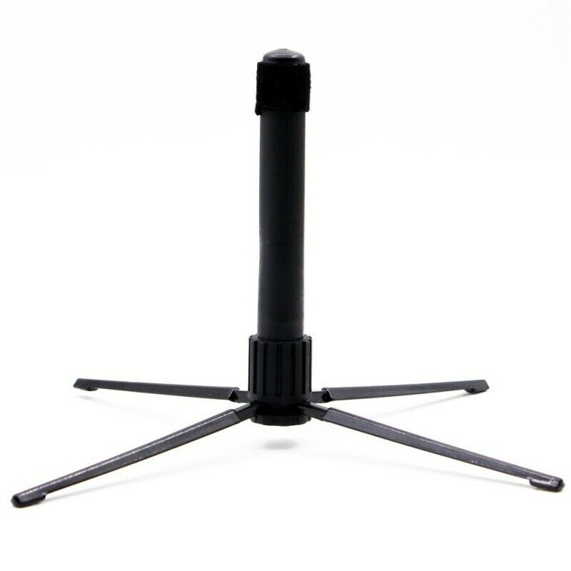 Western Concert Flute Tripod Holder Stand with 4 Metal Legs Black