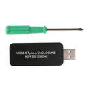 Lovoski USB 3.0 to 2230/2242 NGFF M.2 SSD Enclosure Hard Drive Case Black