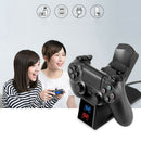 For PS4 Controller Charging Dock Station 5V/1A Dual Charger Stand with Indi Q6B1