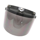 Universal Motorcycle 3 Snap-Button Visor with Flip-up Smoke Mirror Shield