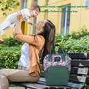 Printing Mommy Travel Backpacks Big Maternity Nappy Top-handle Bags (Green) A