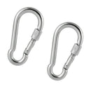 2pcs 2 inch Stainless Steel Spring Snap Hook Carabiner for Backpack, Climbing,
