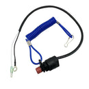 2 Pieces Boat Outboard Kill Stop Switch & Safety Tether Lanyard For Yamaha