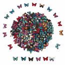100X 2 Holes Mixed Butterfly Shape Wooden Sewing Mend Scrapbooking DIY Buttons