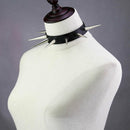 Metal Spike Rivets Rock Gothic Chokers PU Leather Stud Collar Choker Necklac Hn