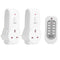 2pcs UK Plug Power Outlet Light Switch Socket+1pc Wireless Remote Control A