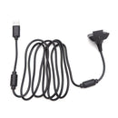 1.8m Dual Magnetic Ring USB Charging Cable for Xbox 360 Controller (Black) A