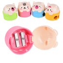 Cute Cat Plastic Pencil Sharpener For Kids Student School Office Home 3C
