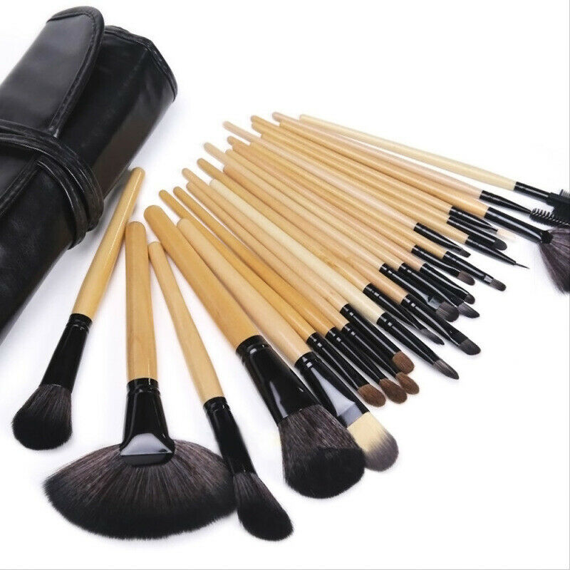 Pro 24 Pcs Makeup Brushes Cosmetic Tool Kit Eyeshadow Powder Brush Case B JPP