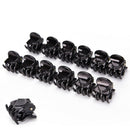 Fashion Women Girls 12pcs Black Plastic Mini Hairpin 6 Claws Hair Clip Clam JR