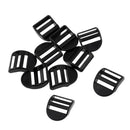 Plastic Backpack Luggage Webbing Strap Ladder Slider Buckles Lock 1" 10 Pcs