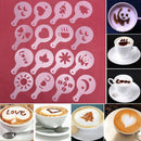 16Pcs/Set Cake Cupcake Stencil DIY Coffee Cappuccino Mold Variety Decoration Hn