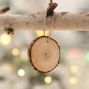 10pcs christmas wood round tree ornaments xmas hanging pendant home decor  LJLJ
