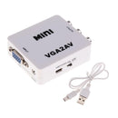 1080P Mini VGA to AV RCA Converter with 3.5mm Audio VGA2AV/CVBS for HDTV PC