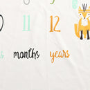 Baby Blanket First Year Monthly Growth Photography Letter Backdrop Cloth