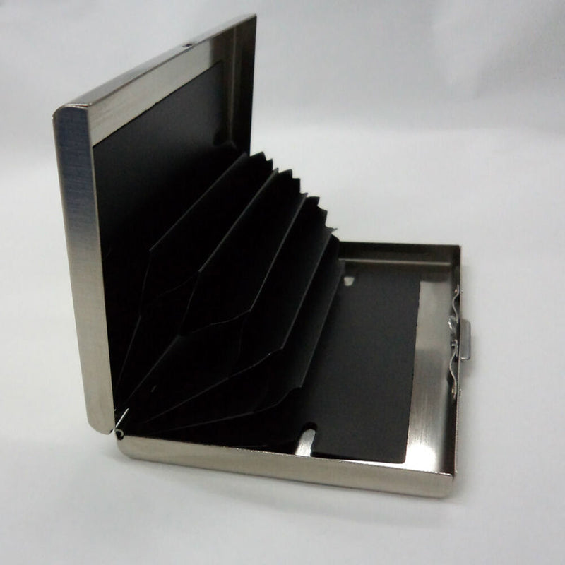 Men Stainless Steel Pocket Credit ID Card Mini Wallet Holder Pocket Case Box3C
