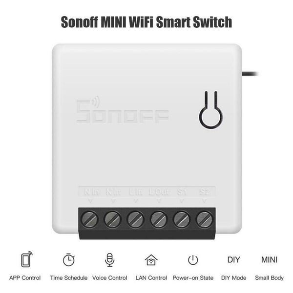 Sonoff MINI WiFi DIY Smart Switch Remote Dual Way Control for Amazon Alexa