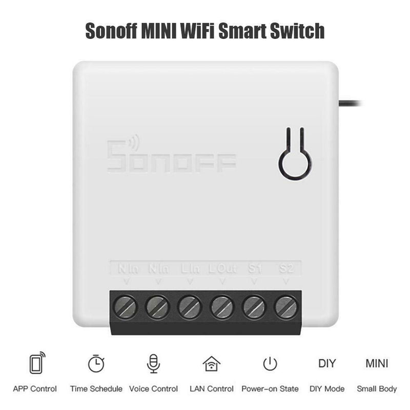 Sonoff MINI WiFi DIY Smart Switch Remote Dual Way Control for Amazon Alexa