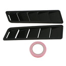 2 Pack 44x13cm Car Bonnet Engine Hood Vent Louver Cooling Panel Trim Universal