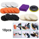 18x Auto Car Polish Wax Soft Thick Foam Sponge Pad Buffer Set Pad Black B4J1