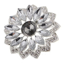 Sparkly 5.8cm Floral Alloy Crystal Rhinestone Shank Buttons Sewing Crafts