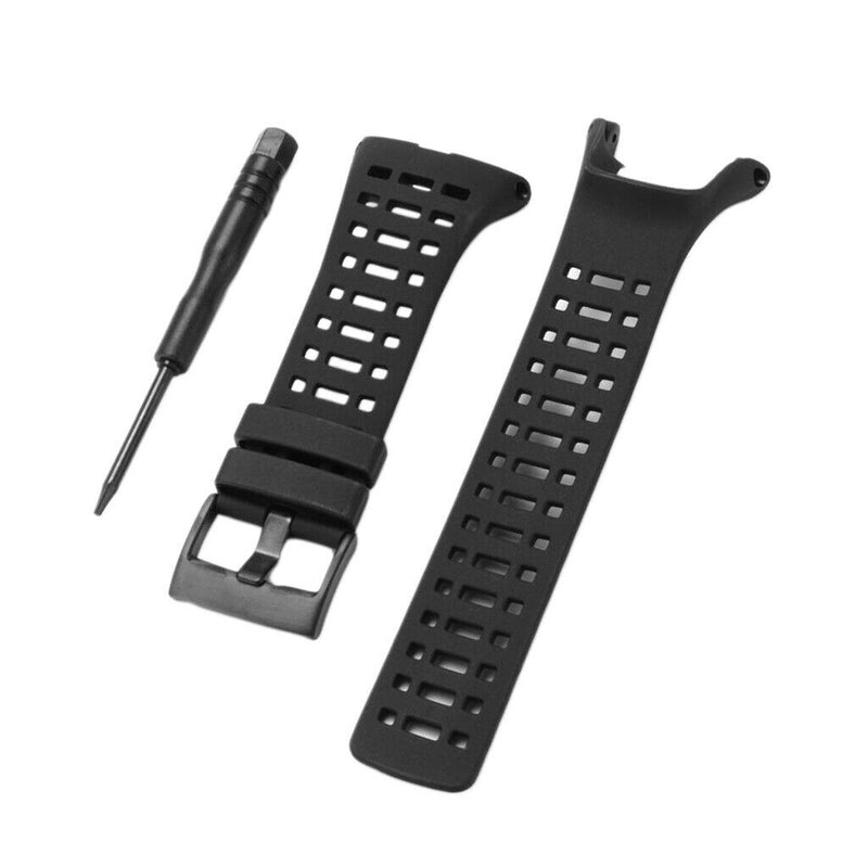 23mm Replacement Black Silicone Rubber  Strap For Suunto Ambit 1 2 3
