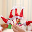 Christmas Decorations Mini Santa Claus Hats Non-woven Lovely Xmas Cute Soft Top