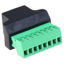 RJ45 Female to Screw Terminal 8 Pin Connector Ethernet Cable Extender Adapter FT