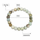 Stylish Trendy Natural Amazonite Stone Strech Bracelet Elastic Men Women Jewelry