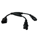 0.8FT IEC320 C14 Male to Socket Y Splitter Computer AC Power Adapter Cable