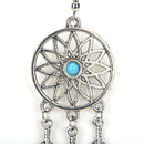Bohemian Dreamcatcher Leaves Feather Pendant Necklace Earrings Jewelry Set  Z
