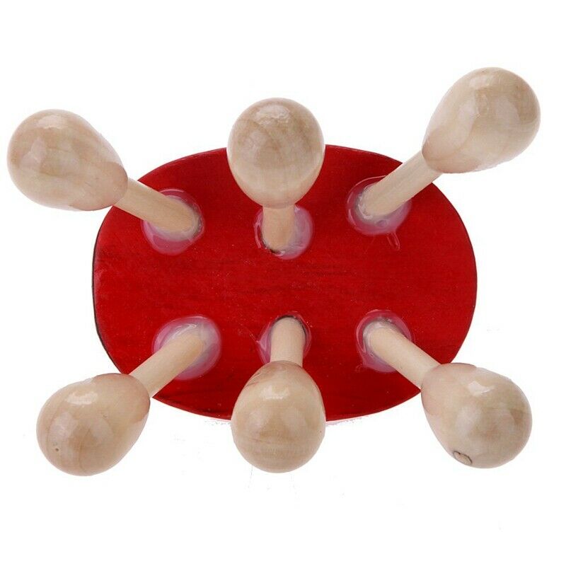 Ladybug Six Feet wooden Massager Massage head Beetle Red Y5Y5