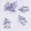 12 Pcs/Box Purple Paper Clip Tulip Shaped Bookmark Stationery For Diy Diary
