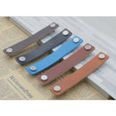 Handmade Leather Door Handle Pull Knob Drawer Furniture Hardware Light Brown
