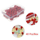 40 Pcs/Box Map Markers Wooden Drawing Photo Wall Studs Cork Board Pins Creative
