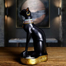 Ancient Cat Statue with Tea Light Candle Holder Office Desktop Exotic Decor