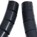 Spiral Tube Cable Wire Wrap Computer Cord Management 30mmx3M Black