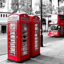Metal Red British English London Telephone Booth Bank Coin Bank Saving Pot  G5L3