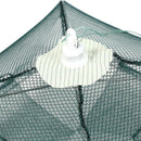 Portable Foldable 4 Sides 4 Holes Automatic Fishing Net Landing Net Trap Ca