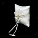 Wedding Party Starfish Ivory Satin Chiffon Ring Bearer Pillow Cushion 4"x4"
